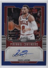 2023-24 Panini Contenders Optic Perennial Blue Prizm 12/75 Zach LaVine Auto 1o2