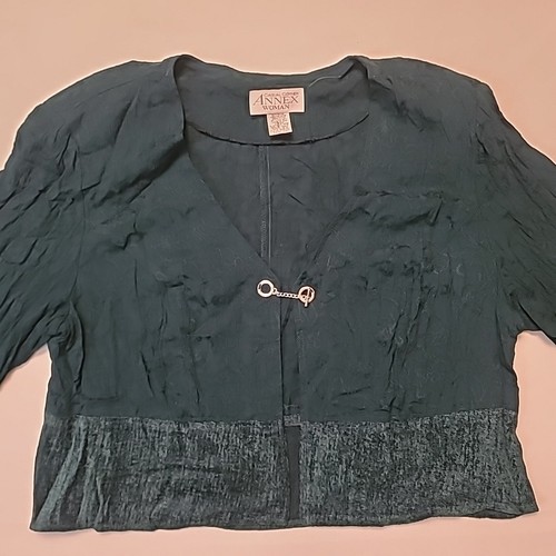 Casual Corner Annex Damen grün ärmellos Kleid & Bluse/Jacke 2-teiliges Set Gr. 18W - Bild 20 von 24