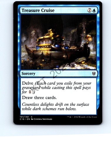 Treasure Cruise #101 Common Commander 2016 MTG LP Exc/Exc+ - Picture 1 of 2