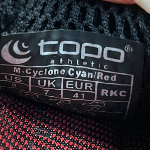 Topo Cyclone Herren Größe 8 Blau Weiß Rot Athletisch Laufen Wandern Schuhe Turnschuhe - Bild 10 von 11