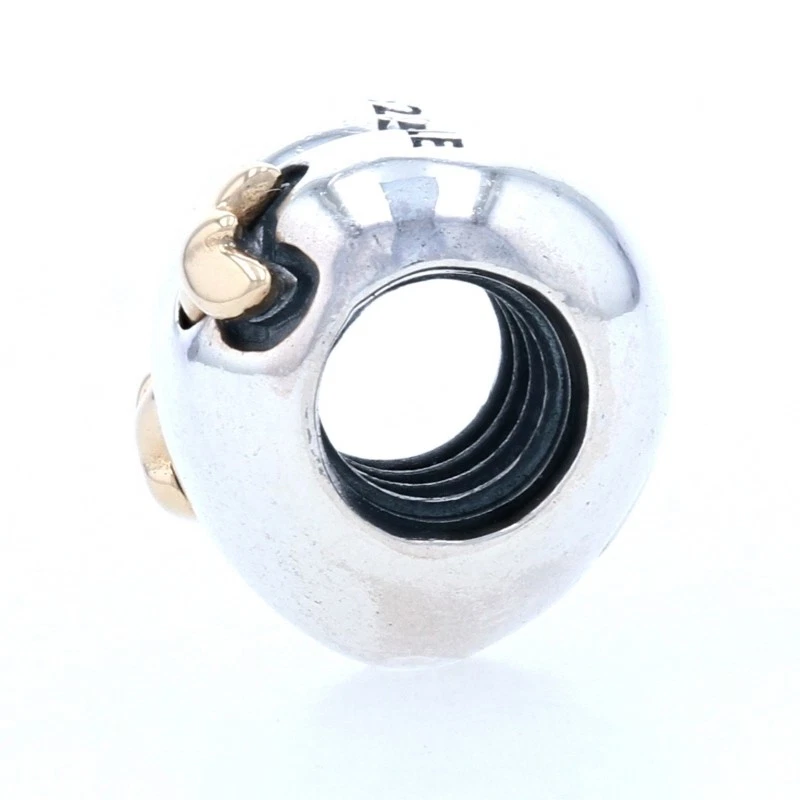 Nuevo Pandora Amor Charm - 925 Plata de Ley 14k Oro Amarillo Corazón 791171 - Imagen 3 de 4