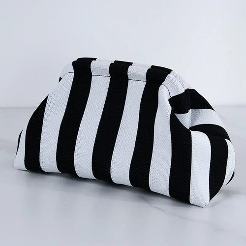 Bolsos de mano de ganchillo tejidos de verano para mujer Bolso de bloques de color con albóndigas Damas - Imagen 11 de 33