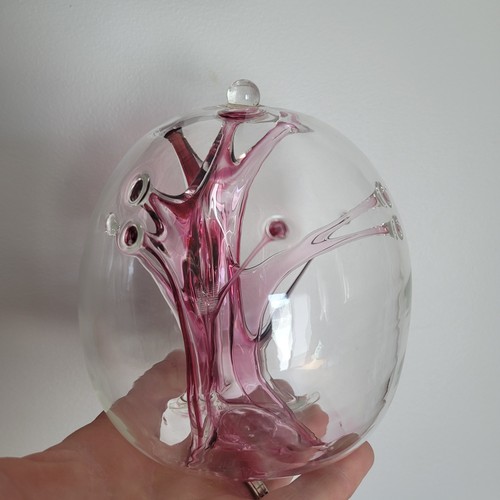 Peter "Paedra" Bramhall and Andy Bird GLASS ORB SPHERE w/Purple Hand blown 1996 - Picture 20 of 24