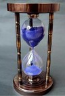 Antique Nautical Solid Brass Sand Timer Hourglass With Maritime Compass Both End