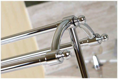 Kingston Brass CC229 Vintage 4 Bar Towel Stand - Brass - Picture 6 of 12