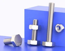 304 Stainless Steel Hex Bolt Hex Head Screw Hexagonal Bolt Nut Set M3 - M12