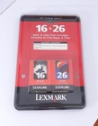Genuine NIB Lexmark #16 Black and #26 Color Ink Cartridges SEALED In Package