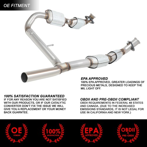 For 2004-2006 Ford F150 Mark LT 5.4L 4WD Catalytic Converter Exhaust pipe Kit - Picture 5 of 12