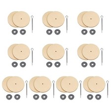 10 Sets Doll Joint Connectors Cotter Pin Joints and Wooden Fibreboard Disks5485