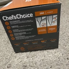 Chef’sChoice 290 Knife Sharpeners AngleSelect Hybrid 15 and 20-Degree Diamond...
