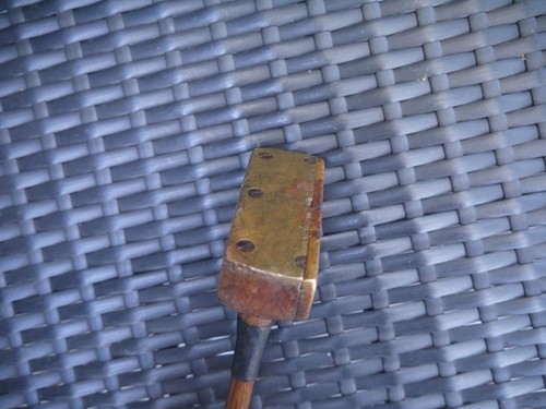 Antique Wood Shaft Travis Center Shafted Wooden Mallet Putter F0 SW - Picture 5 of 20