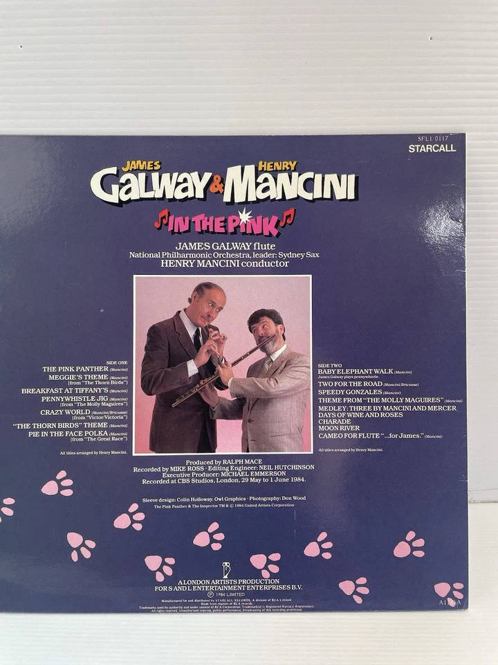 Henry Mancini & James Galway In The Pink Vinyl Record Album Pink Panther Jazz. - Image 3 of 4