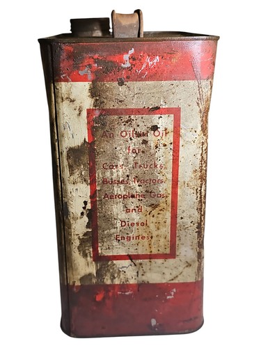 Rare Vintage Pen Xtra Motor Oil 2 Gallon Can Tin Metal Pittsburgh And Du Bois PA - Picture 2 of 6