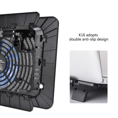 K16 Laptop Cooling Fan 14in Bracket Laptop Cooler Notebook Radiator Ergonomic FY - Afbeelding 7 van 9