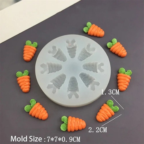 Moldes de silicona resistentes a altas temperaturas mini moldes para pasteles con forma de zanahoria - Imagen 7 de 16