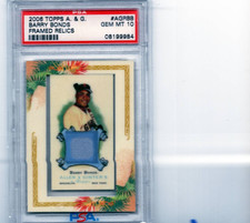 2006 Topps A&G Framed Relics BARRY BONDS PSA 10 GAINTS Pinstripe Patch   cc17