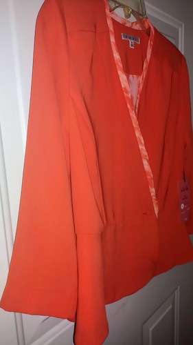 CAbi Jane Jacket In Grenadine Tangerine Orange blazer size 4 NWT - Picture 4 of 14