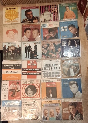 50+ Picture Sleeves 45s Mostly Rock And Roll From 1960s