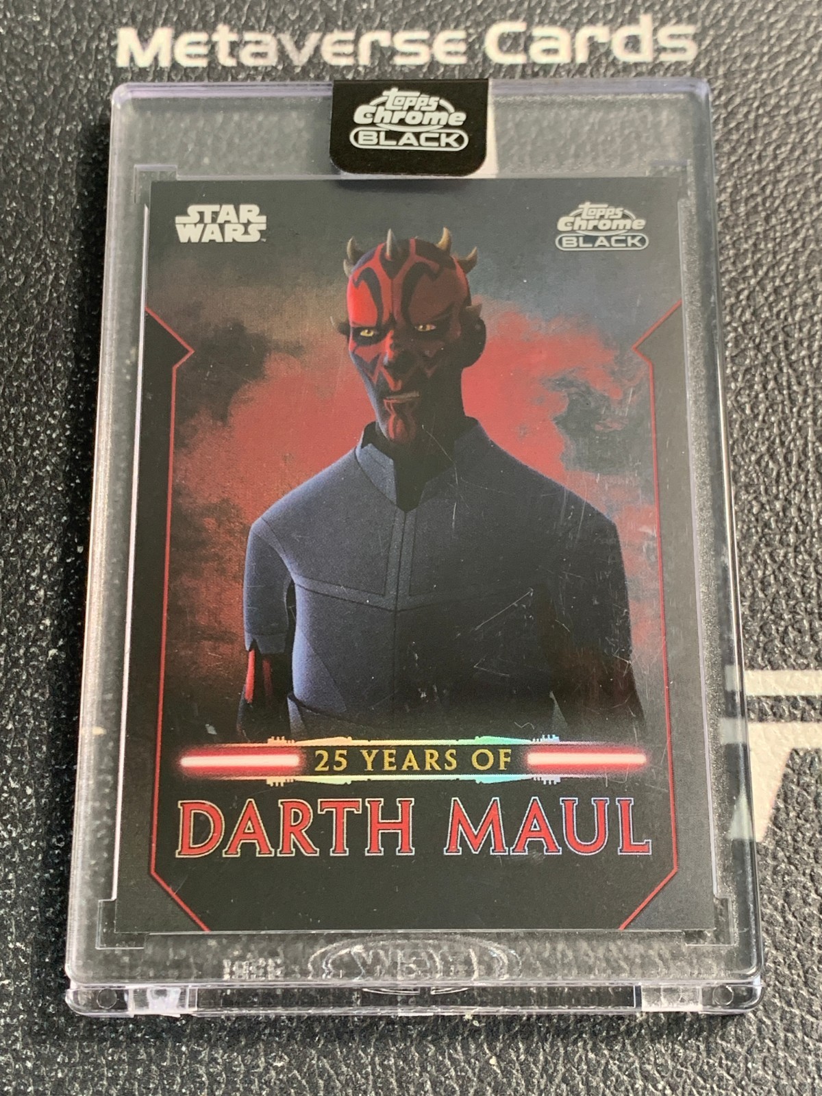 2024 Topps Chrome Black Star Wars Commemorating 25 Years of Darth Maul