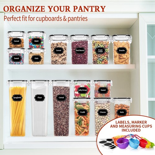 24 Pack Airtight Food Storage Containers with Lids for Kitchen Pantry Organiz... - Picture 6 of 6