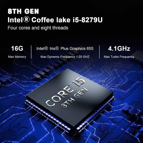 Mini Pc I5 8279u Festnetz Computer Windows 11 Pro Wifi+bt Hdmi Ssd 120 Gb Ram 4 Gb_ - Bild 6 von 8