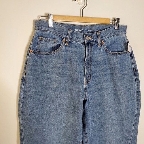 Old Navy Blue Denim Extra High-rise Balloon style jeans Size 12 New with tags - Picture 11 of 12