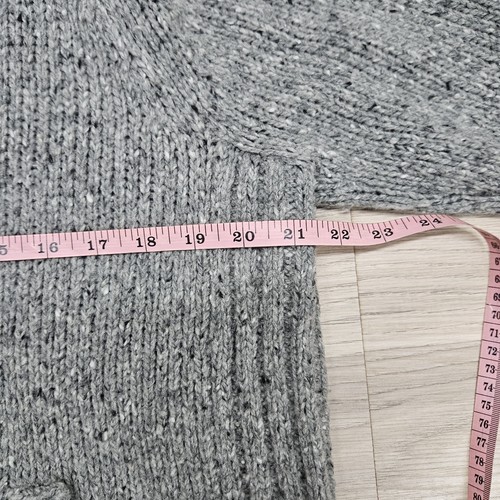 Cynthia Rowley Womens Sweater Gray Cowl Neck Wool Cable Knit Pullover XL - Picture 5 of 8