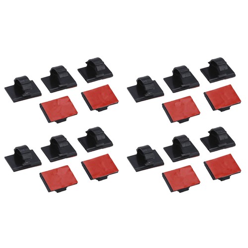 20 Pcs Self-Adhesive Wire Tie Cable Clamp Clip Holder For Car Dash Camera - Photo 3/15