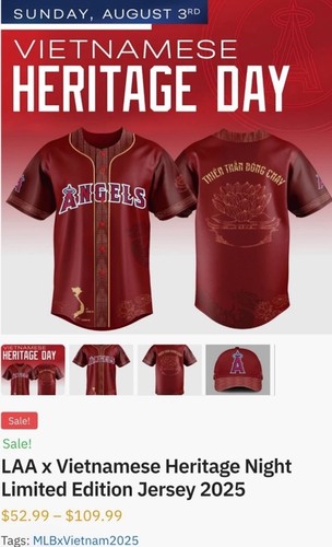 Los Angeles Angels Vietnamese Heritage Day Jersey 2025 Brand New! Size XL! - Picture 6 of 6