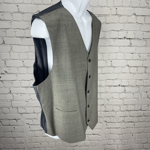 NWD Egara Grey 100% Wool Formal Classic 5 Button Lined Suit Vest Size 4X - Picture 7 of 9