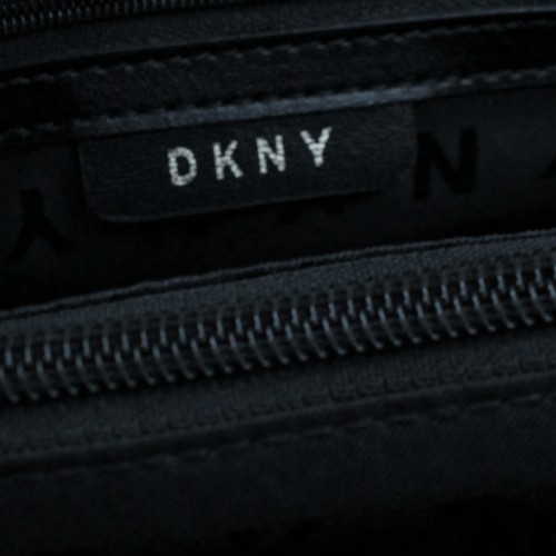 Bolso de Mano DKNY Monograma Negro con Correas Rojas - Bolso de Mano Mediano - Nuevo Sin Etiquetas - Imagen 8 de 12