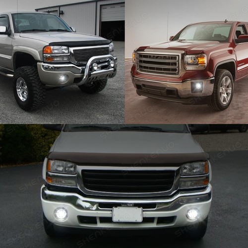 For 2003-2006 GMC Sierra 1500 2500 HD 3500 LED Fog Lights Bumper Lamps+DRL - Picture 8 of 18
