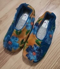 NWT Handmade Boho Slippers Made From Recycled Wool Cashmere Alpaca Camel Fibers