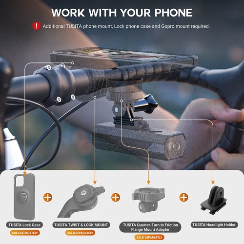 Adaptador de Montaje TUSITA Go'Pro Compatible con Luz de Bicicleta CatEye - Imagen 5 de 5