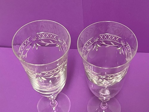 Royal Doulton Wellesley 2er Set Eisteegläser geschliffenes Glas Kristall Lot 1 - Bild 4 von 5