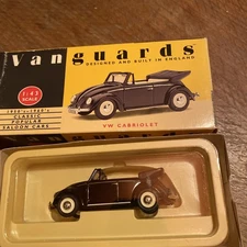 Vanguards Corgi 1:43 VW Beetle Cabriolet Black VA2002