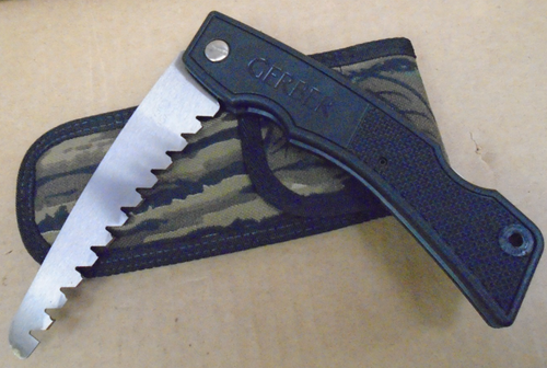 GERBER USA LST FOLDING HUNTING LOCKBACK HAND SAW W/REALTREE CAMO SHEATH UNUSED