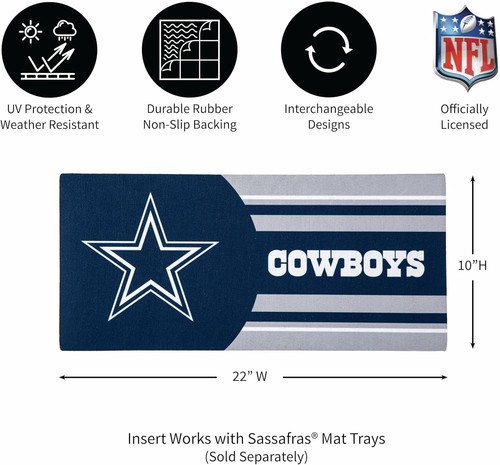 Alfombra de bienvenida Team Sports America NFL DALLAS COWBOYS Sasafrás Switch Mat Inserciones - Imagen 2 de 6