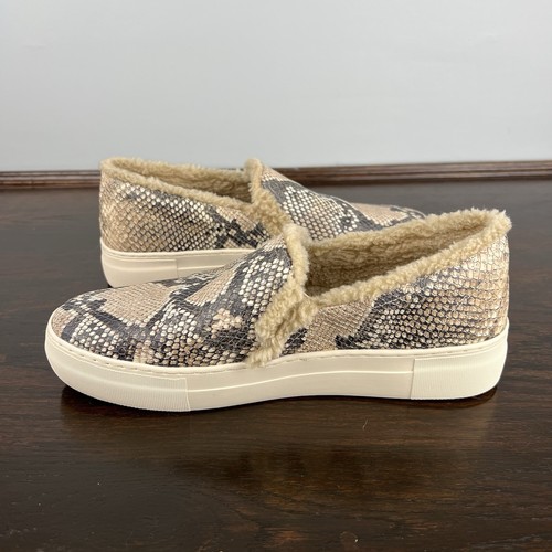 Vince Loafers Leather Womens Size 9.5 Shearling Lined Slip On Mule Shoes Snake - Bild 3 von 12