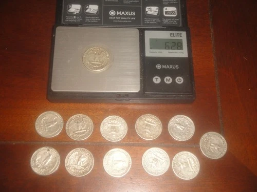 Washington Silver Quarter. 90% Silver. Random year and date.  Quantity One.