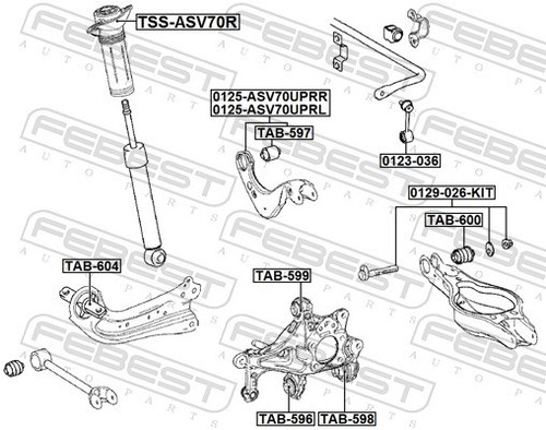 2x CONTROL ARMTRAILING ARM BUSH TAB-604 FOR TOYOTA RAV/VAN A25A-FXS/FKS 2.5L - Picture 3 of 7