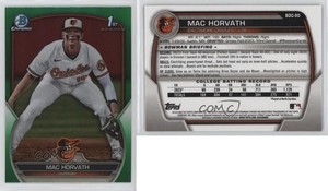 2023 Bowman Draft Chrome Green Refractor /99 Mac Horvath #BDC-90