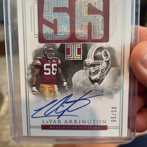 Lavar Arrington 2019 Impeccable Jersey number On Card Auto /56 Redskins🔥📈 - Picture 3 of 5