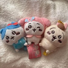 Sanrio x Chiikawa Stuffed Toy Keychain Set of 3, Plush, Used Condition