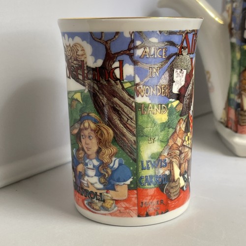 James Sadler Classic Stories Alice In Wonderland Teapot And 2 Cups England - Foto 4 di 22