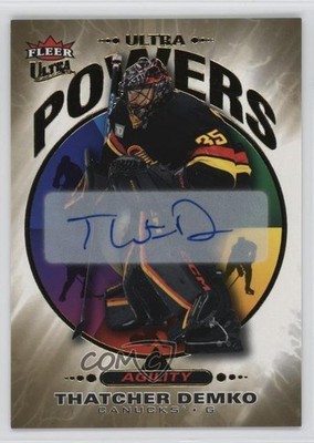 2025-26 Upper Deck Fleer Ultra Power Gold Thatcher Demko #UP12of25 Auto 0nr3