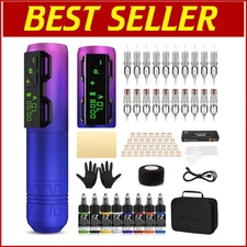 Pro EZ Tattoo Pen Kit - Ultimate Wireless Rotary Machine with 1800mAh Battery