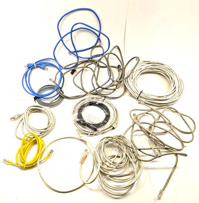 LOT OF CAT5e CAT6 CAT6e RJ-45 Patch Cord Cable LAN Network Ethernet Cables USED