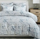 Pottery Barn Stinson Blue Ocean Wave King Organic Cotton Duvet Cover
