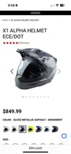 KLIM X1 ALPHA HELMET ECE/DOT GLOSS Metallic Asphalt Monument ￼